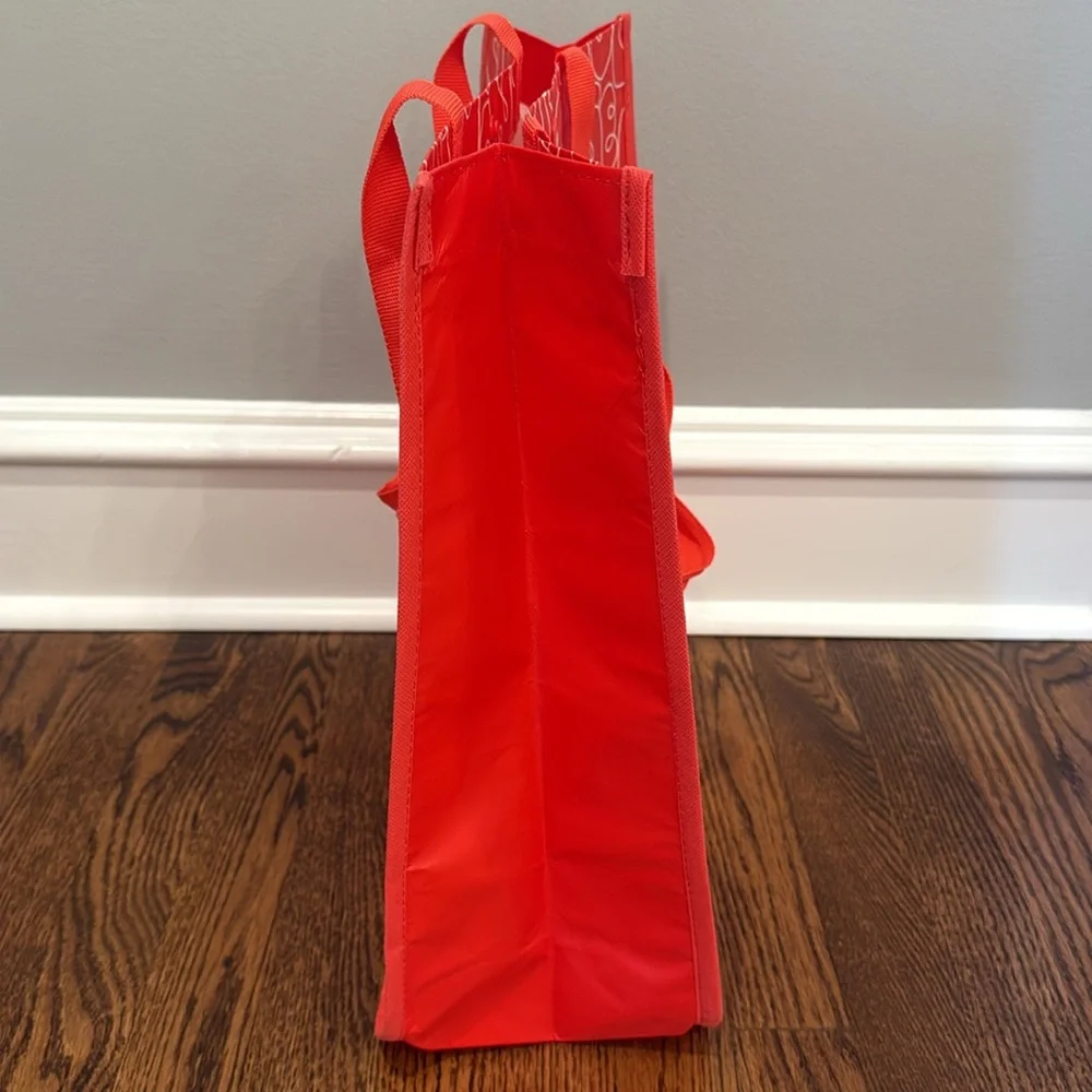 Lululemon Bubble Font Red Orange White Large Reusable Shopping Tote Bag 2025 - Picture 4 of 9